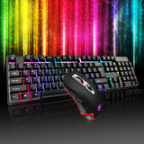 LED Illuminated Backlit USB Wired Gaming Keyboard Mouse